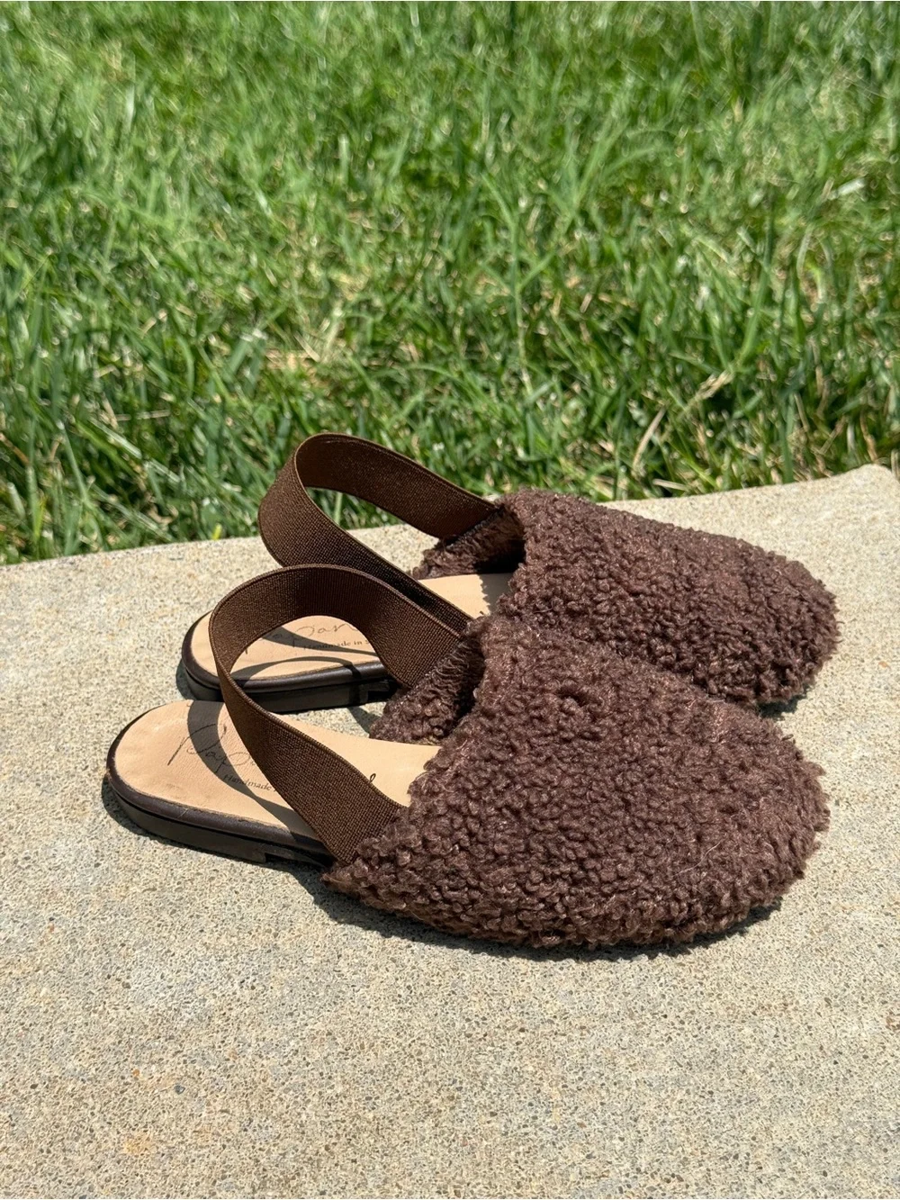 CHESTNUT SHEARLING MULES PAPANATAS | ELI 1957 size 29